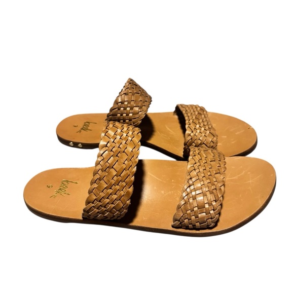 Beek Flicker Leather Woven Sandals Handmade Quiet Luxury Bohemian Tan Size 9 NWT - Picture 5 of 6